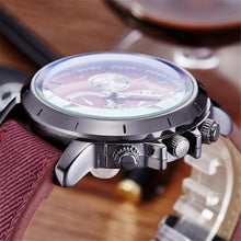 Sport Watches Men Luxury Brand Red Canvas Strap Men Army Military Wristwatches ClockQuartz Watch Relogio Masculino