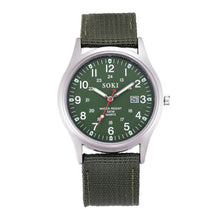 Fashion Sport Outdoor Men's Date Quartz Analog Wrist Watch Military Sports Nylon Strap Unisex Army Style Watch Homme Reloj