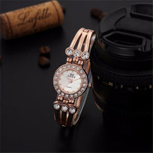 Brand Watch Women Fashion Rose Gold Quartz Watch Luxury Rhinestone Bracelet Watches Hour Clock relojes relogio feminino