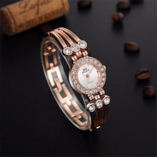 Brand Watch Women Fashion Rose Gold Quartz Watch Luxury Rhinestone Bracelet Watches Hour Clock relojes relogio feminino