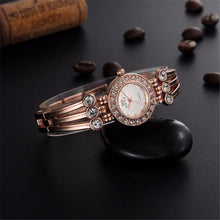 Brand Watch Women Fashion Rose Gold Quartz Watch Luxury Rhinestone Bracelet Watches Hour Clock relojes relogio feminino