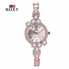 Brand Women Bracelet Watch Women Lady Fashion Alloy Wrist Watches Women Rhinestone Dress Watches Fashion Gift Quartz Watch