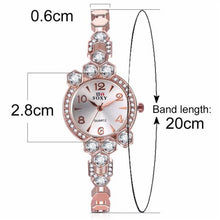 Brand Women Bracelet Watch Women Lady Fashion Alloy Wrist Watches Women Rhinestone Dress Watches Fashion Gift Quartz Watch