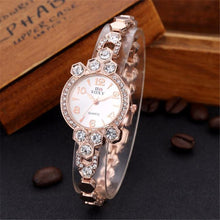 Brand Women Bracelet Watch Women Lady Fashion Alloy Wrist Watches Women Rhinestone Dress Watches Fashion Gift Quartz Watch