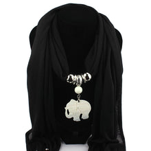 Necklace Scarves Elephants Pendant Jewelry Tassels Scarf Shawl Wrap