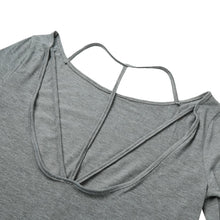 Sexy Back Backless Women T Shirt Dress O Neck Long Sleeve Solid Casual Dress Elegant Ladies Party Mini Dresses XL Vestido