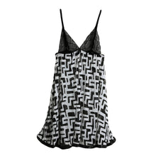 Sexy Costumes Women Babydoll Dress Stone Print Lace Sheer Mesh Spaghetti Strap Sleepwear Nightgown Sexy Lingerie with G-string