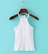 Sexy Halter tight Slim fit Camis Brandy Melville crop Top Camisetas Tank Vest Striped Line Halter Straps Tee 6 colors