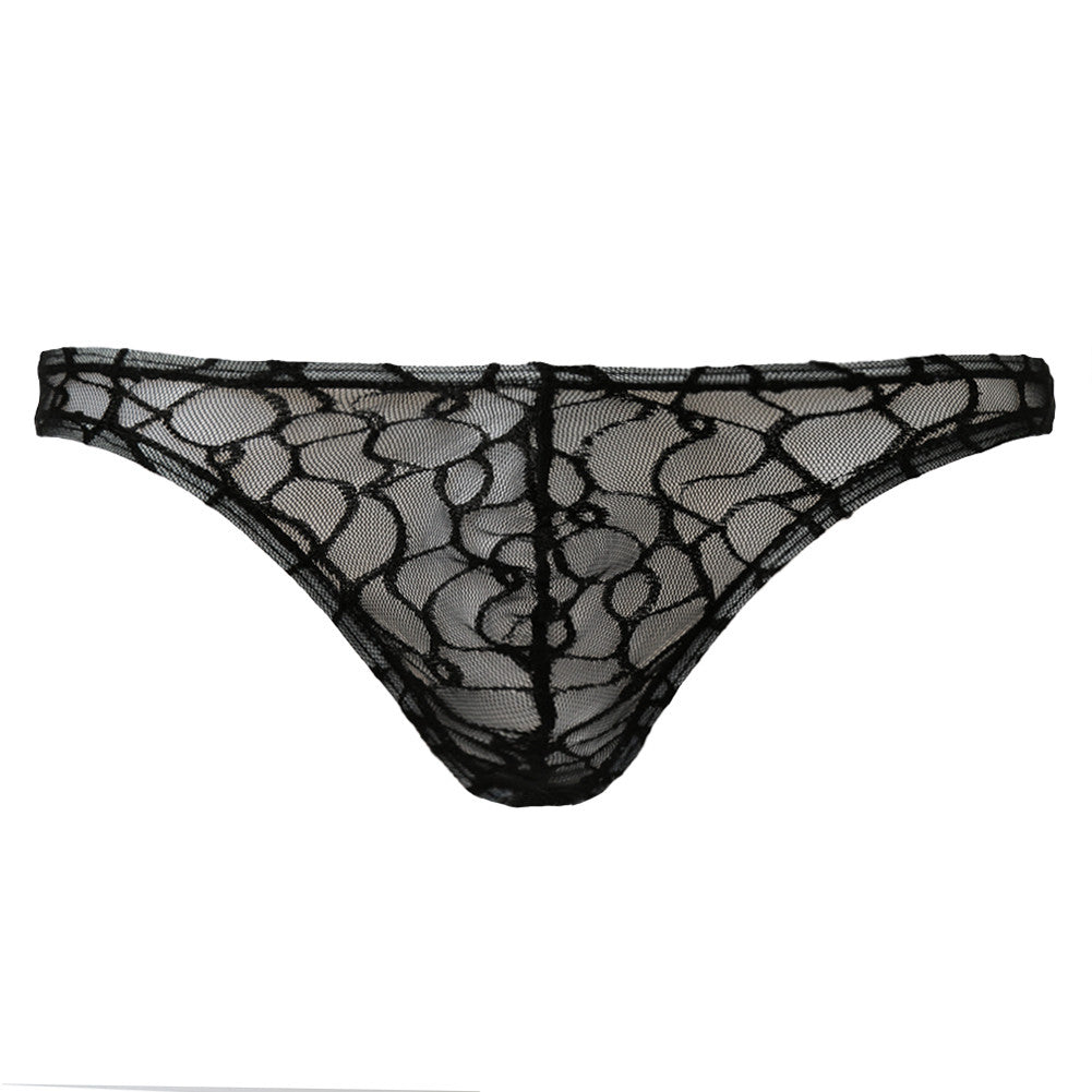 Sexy Lace Mens Thongs And G Strings Jockstrap Gay Tangas Sheer Mesh Pouch Low Rise Men's Underwear Erotic Mens Thong