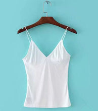 Sexy V neck Slim fit Tight Camis Brandy Melville crop Top Camisetas Tank Vest Striped Line Short Tee 3 colors
