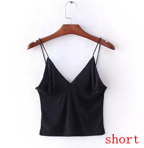 Sexy V neck Slim fit Tight Camis Brandy Melville crop Top Camisetas Tank Vest Striped Line Short Tee 3 colors