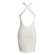 Sexy Women Bodycon Bandage Dress Ladies Sleeveless Cut Out Dress V-Neck Backless Party Clubwear White Vestido De Festa