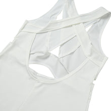 Sexy Women Bodycon Bandage Dress Ladies Sleeveless Cut Out Dress V-Neck Backless Party Clubwear White Vestido De Festa