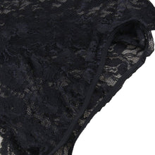 Sexy Women's Black Thin Lace Bra Tops + Panty Underwear Sets Breathable Hollow Out Crop Tops
