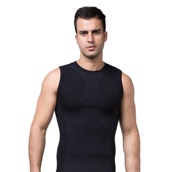 Slimming Men's Body Control Shaper Vest Tummy Belly Waist Girdle Cincher Shirt Underwear Bodysuit New