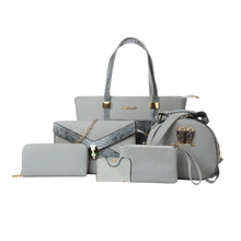 Snake Print PU Leather Women Bag Handbag 6Pcs Snakeskin Zipper Women Messenger Bags Famous Brands Crossbody Shoulder Bag Bolsa