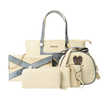 Snake Print PU Leather Women Bag Handbag 6Pcs Snakeskin Zipper Women Messenger Bags Famous Brands Crossbody Shoulder Bag Bolsa