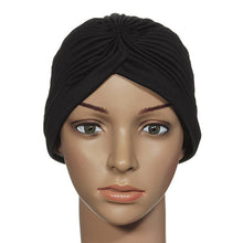 Stretchy Turban Head Wrap Hats Band Sleep Hat Chemo Bandana Hijab Pleated Indian Cap