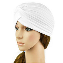 Stretchy Turban Head Wrap Hats Band Sleep Hat Chemo Bandana Hijab Pleated Indian Cap