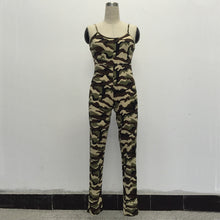 Style Camouflage Strap Women Jumpsuit Playsuit Sexy Backless Bodycon Women Bodysuit Long Pants Overalls For Women