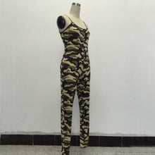 Style Camouflage Strap Women Jumpsuit Playsuit Sexy Backless Bodycon Women Bodysuit Long Pants Overalls For Women