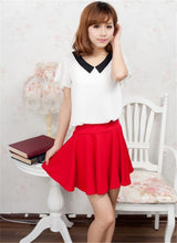 Style Korean version Skirts safty Candy Color mini skirt women's and high waist pleated short skirt