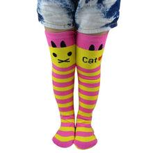 Toddlers Kids Girls Knee High Socks School Cotton Tights Striped Stockings for Girls 1-8Years