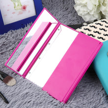 Tri Fold Adjustable Led Lighted Travel Mirror Protable Ultra Thin 8 LEDs Touch Screen Make-up Mirror Pocket Mirror for Makeup