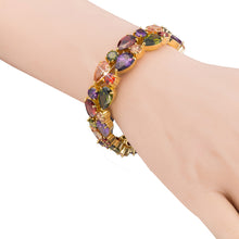 Unique Bracelets Banglescolorful Zircon Bracelet Gold Plate Women Bracelet  Jewelry For Girl Wedding Party Gift