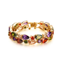 Unique Bracelets Banglescolorful Zircon Bracelet Gold Plate Women Bracelet  Jewelry For Girl Wedding Party Gift