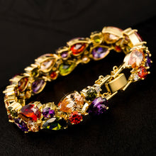 Unique Bracelets Banglescolorful Zircon Bracelet Gold Plate Women Bracelet  Jewelry For Girl Wedding Party Gift