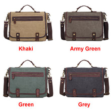 Vintage Unisex Men Women Canvas Crossbody Bag Large Capacity Zipper Multi-Pockets Casual Shoulder Bags Handbags Bolsa Feminina