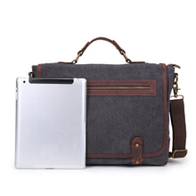 Vintage Unisex Men Women Canvas Crossbody Bag Large Capacity Zipper Multi-Pockets Casual Shoulder Bags Handbags Bolsa Feminina