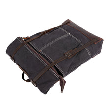 Vintage Women Men Canvas Backpack Crazy Horse Leather Laptop Backpack Large Capacity Retro Satchel School Bag Travel Rucksack