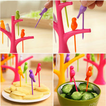 Vogue Tree Shape Party Bird Fruit Snack Dessert Forks Tool Rack Home Decor 71728