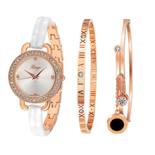 Waches Women Relogio feminino Gold Rhinestone Watch Girl And Bracelet Set D3866L-W Free shiping Feida