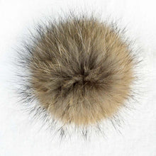 Warm Child Baby Girls Boys Knitted Woolen Natural Crochet Ski Kids Beanies Caps Raccoon Fur Pom Bobble Hats