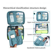 Waterproof Nylon Zipper Women Makeup Bag Cosmetic Toiletry Storage Travel Wash Pouch Bag Makeup Tool Kits