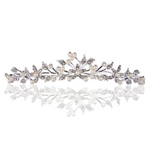 Wedding Party Hairband Headpiece Simple Leaf And Flower Shape Women Tiara Pearl Rhinestone Crown Headband  Jewelry