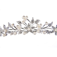 Wedding Party Hairband Headpiece Simple Leaf And Flower Shape Women Tiara Pearl Rhinestone Crown Headband  Jewelry