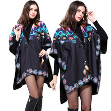 British Style Women Outwear Coat Oversized Open Front Poncho Capes Black Shawl Irregular Hem Cardigan Ponchos And Capes