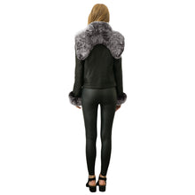 Women Short PU Leather Jacket Faux Fur Long Sleeve Bomber Motorcycle Zipper Coat Slim Punk Outerwear Jaqueta De Couro