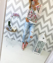 Woman Blusas Shirts Flower Printing Long Sleeve Shirts Casual Sweatshirt Cute Blouse 3 Colors Plus Size LX098