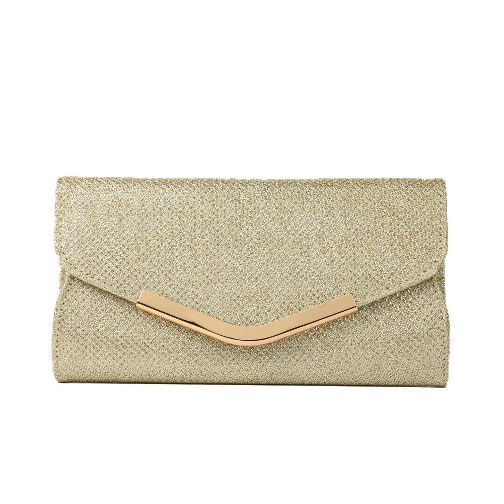 Women Bling Bling Evening Clutch Bags V Flap Glitter Gold Wallet Dazzling Sparkling Evening Party Clutches Ladies Clutch Purse