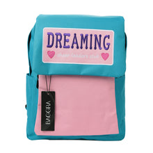 Women Canvas Backpack Contrastcolor Large Capacity Zipper Cover Adjustable Strap Laptop Bag Casual School Travel Bag