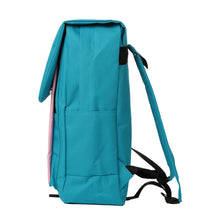 Women Canvas Backpack Contrastcolor Large Capacity Zipper Cover Adjustable Strap Laptop Bag Casual School Travel Bag
