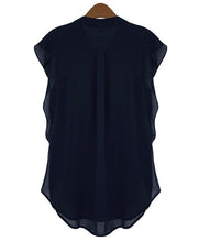 Women Chiffon Blouse High Street Stand Collar Short Butterfly Sleeve Solidcolor Elegant Blouses Tops blusas femininas
