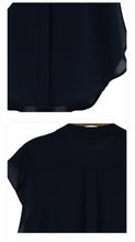 Women Chiffon Blouse High Street Stand Collar Short Butterfly Sleeve Solidcolor Elegant Blouses Tops blusas femininas