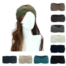 Women Ear Warmer Headwrap Double Color Headband Knit Flower Hairband Fast Shipping