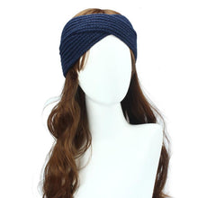 Women Ear Warmer Headwrap Double Color Headband Knit Flower Hairband Fast Shipping